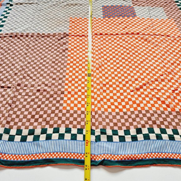 New Louis Vuitton 100% Silk Checked Limited Edition Scarf 34" x 34" - Picture 5 of 11